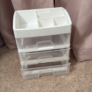 White Plastic Storage Organizer